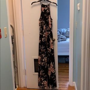 Lulus Floral Navy Maxi Dress